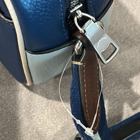 COACH Mini Jamie Camera Bag In Leather Sport Deep Light Blue - Picture 4 of 11